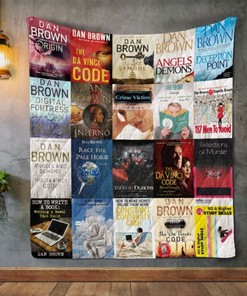 Dan Brown Books Quilt Blanket - Unravel the Mystery for Book Lovers