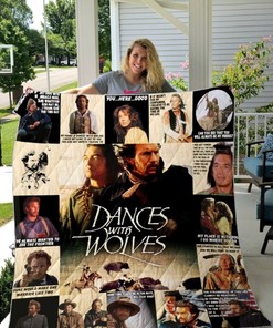 Dances With Wolves Quilt Blanket - Kevin Costner Western Tribute Bedding