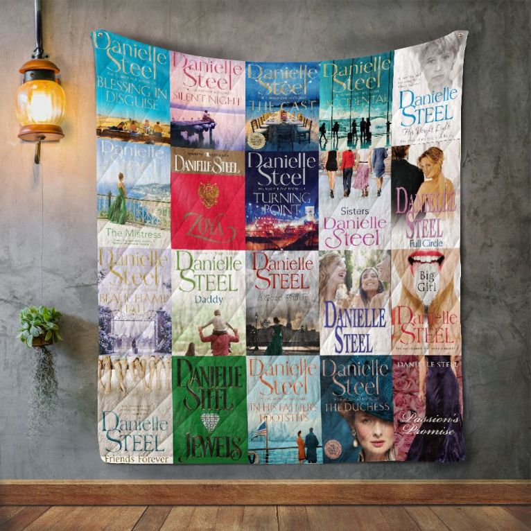 Danielle Steel Books Collection Quilt Bedding Set with Quilt Blanket, Great Gifts for Fans