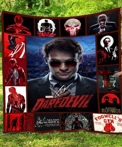 Daredevil Red Superhero Theme Quilt Bedding Set for Fans