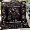 Dark Fairytales with Skull Husband and Wife Quilt Blanket - Personalized Wedding Gifts
