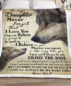 Daughter From Dad Fleece Blanket For Encouragement And Support