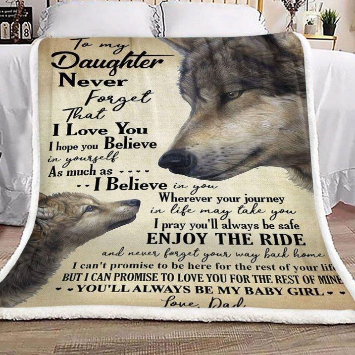 Daughter From Dad Fleece Blanket For Encouragement And Support