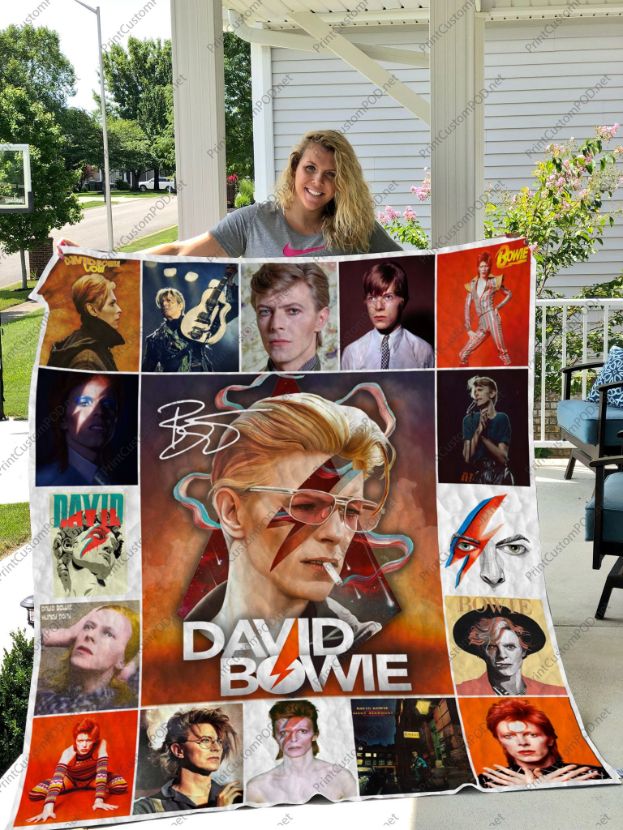 David Bowie Combine Quilt Blanket - Cozy and Warm Gift for Music Lovers