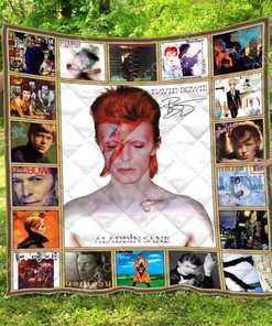 David Bowie Inspired Quilt Bedding Set for Music Fans With A Quilt Blanket Touch