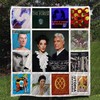 David Byrne Quilt Blanket with Musician Theme