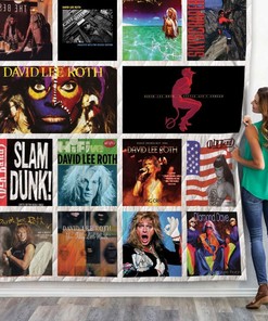 David Lee Roth Albums Vintage Quilt Blanket for Rock Fans