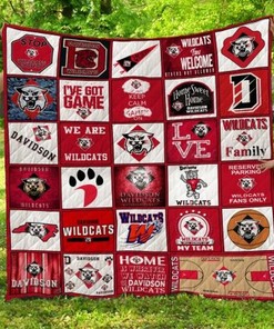 Davidson Wildcats NCAA Collection Combined Quilt Blanket for Families