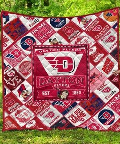 Dayton Flyers NCAA Love Quilt Blanket for Flyers Fans