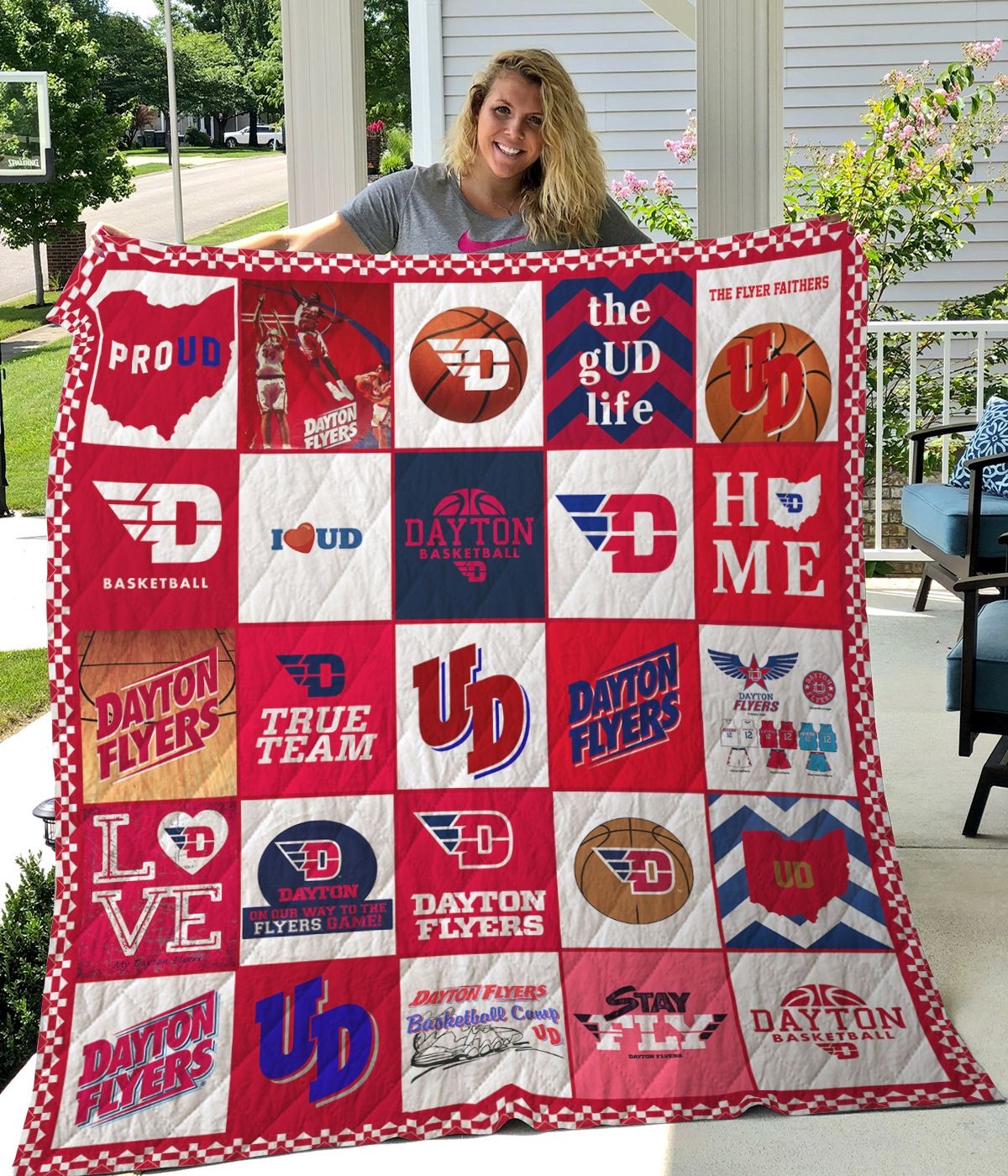 Dayton Flyers NCAA Quilt Blanket for Daytons Fans