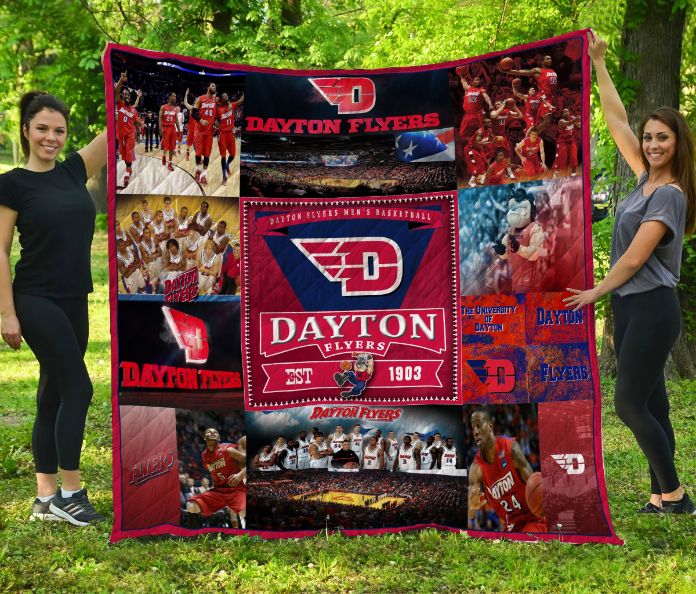 Dayton Flyers Quilt Blanket for Fans