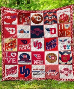 Dayton Flyers Quilt Blanket with Sports Design