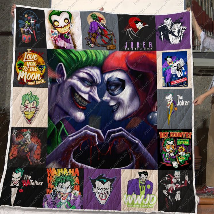 Dd Joker And Harley Quinn Mad Love Quilt Blanket - Joker and Harley Quinn Mad Love Quilt Bedding Set