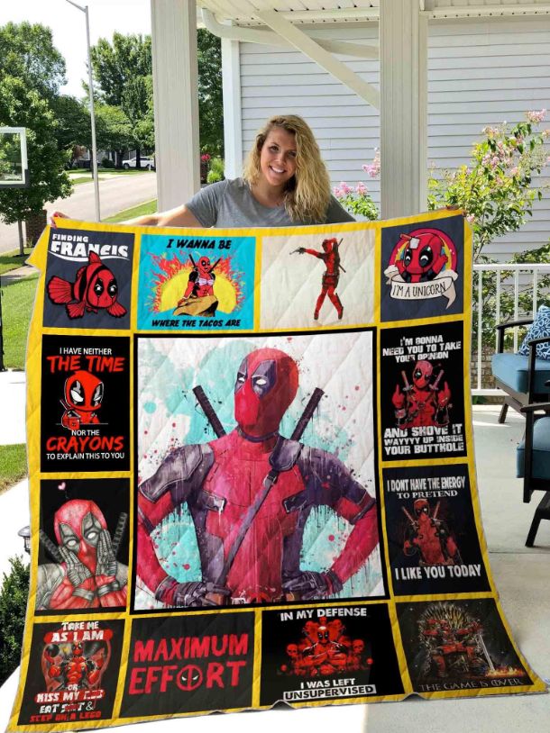 Deadpool Comics Collection Quilt Bedding Set for Fans