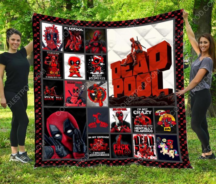 Deadpool Love Quilt Blanket for Fans of Deadpool