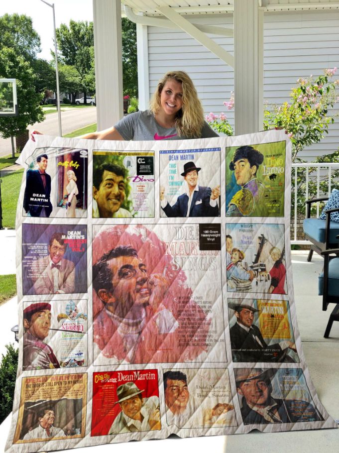 Dean Martin Ver13 Quilt Bedding Set for Vintage Music Lovers