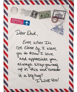 Dear Dad Envelope I Love You To Dad Email Quilt Bedding Set for Fathers