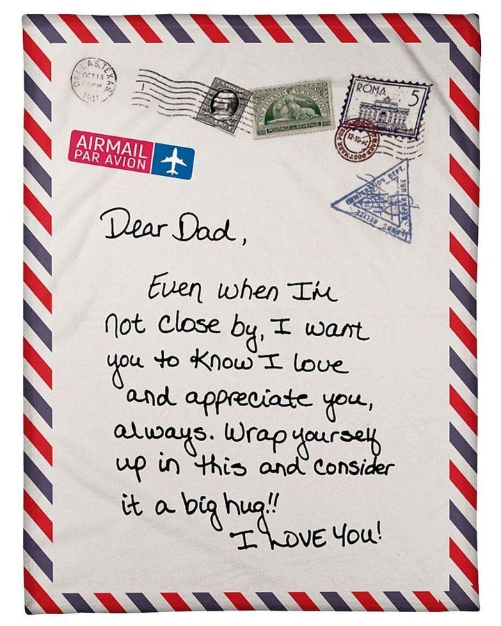 Dear Dad Envelope I Love You To Dad Email Quilt Bedding Set for Fathers