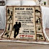 Dear Dad From Kids I Know I Never Outgrow Personalized Quilt Blanket for Dad with Kids' Heartfelt Messages