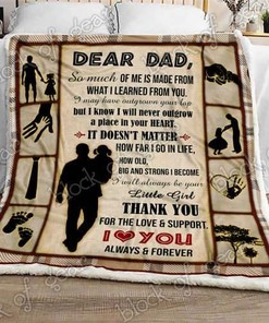 Dear Dad Personalized Quilt Blanket - Show Your Love for Your Father