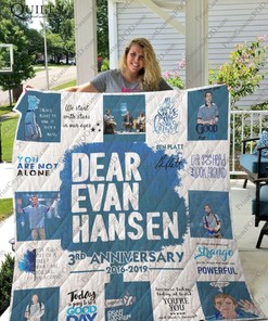 Dear Evan Hansen Musical Collected Quilt Blanket for Broadway Musical Fans