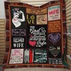 Dear God Watch Over My Trucker Husband Quilt Bedding Set: Soft and Warm Fleece Blanket