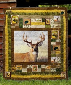 Deer Camo Pattern Quilt Blanket: A Comfortable and Stylish Addition To Your Room
