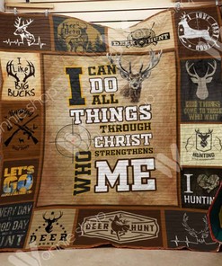 Deer Hunting I Like Big Bucks Hunting Lo Quilt Blanket for Hunting Lovers