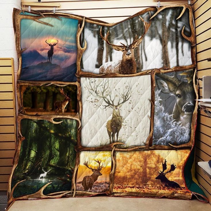 Deer Quilt Blanket for Animal Lovers