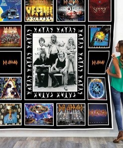 Def Leppard Quilt Bedding Set New Arrival - For Fans of the Iconic Rock Band