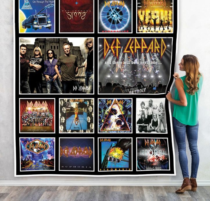 Def Leppard Rock Band Collection Quilt Blanket, Ideal for Fans