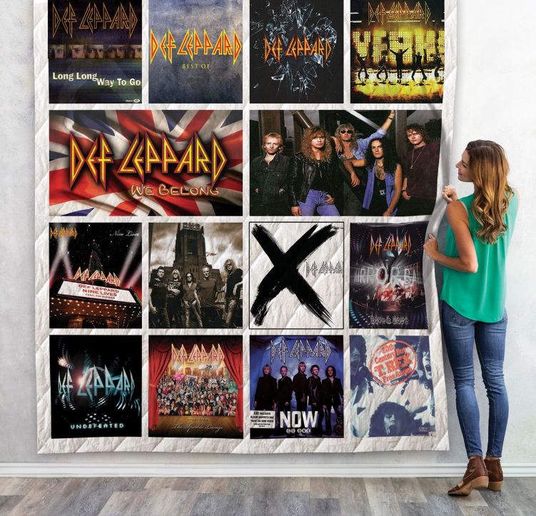 Def Leppard Throws Album Collection Quilt Blanket Rock Band Bedding Set