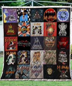 Def Leppard Tshirt Quilt Blanket - Perfect for Rock Fans