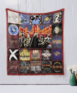 Def Leppard Vintage Rock Band Quilted Comforter - Twin Size