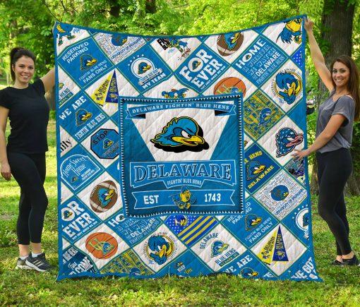 Delaware Fightin' Blue Hens Fan Quilt Bedding Set - Perfect for Any Fan