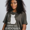 Deliciously Dark Coffee Cat Unisex Tee - Funny Cat Lover Shirt for Coffee Addicts