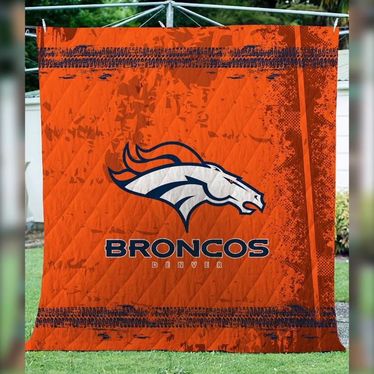 Den Broncos Collection Quilt Bedding Set with Quilt Blanket, Perfect Gifts for Fans