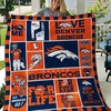 Den Broncos For Life Quilt Bed Set with Football Theme