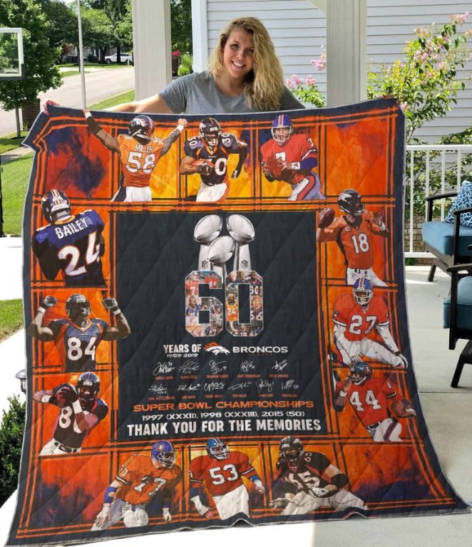 Denver Broncos NFL Inspired Quilt Bedding Set