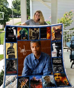 Denzel Washington Collection Quilt Blanket for Fans of Denzel Washington