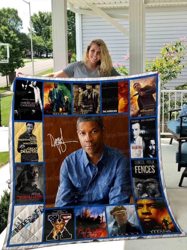 Denzel Washington Collection Quilt Blanket for Fans of Denzel Washington