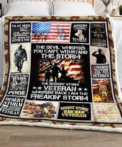 Desert Storm Veteran THH895 Sofa Blanket: For a Cozy Night