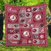 Designs Ncaa Alabama Crimson Tide Great Quilt Bedding Set with Soft Quilt Blanket