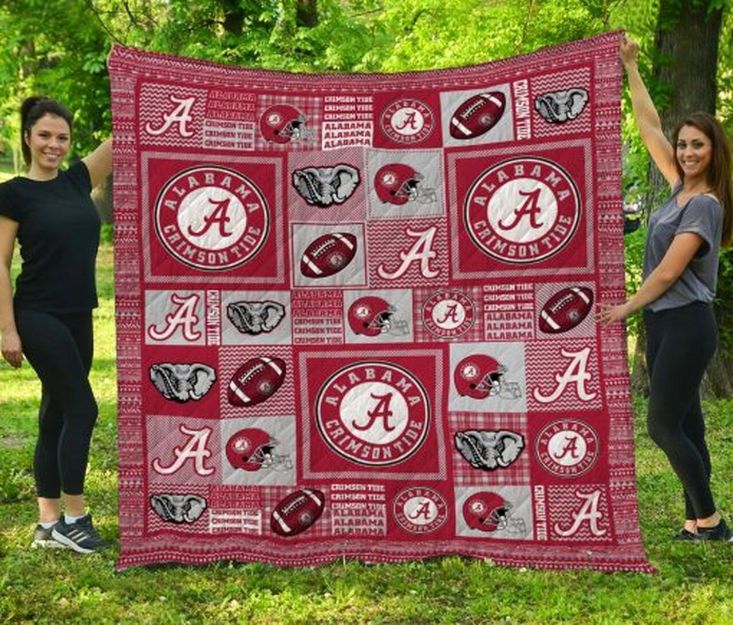 Designs Ncaa Alabama Crimson Tide Great Quilt Bedding Set with Soft Quilt Blanket