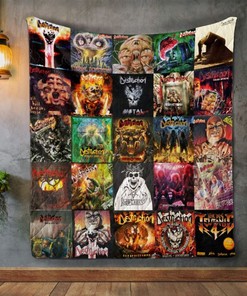 Destruction's Mind Blowing Album Covers Quilt Blanket for Headbangers