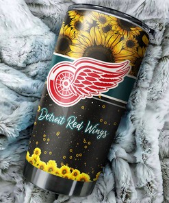 Detroit Red Wings Fans Will Love This Beautiful Sunflower NHL Tumbler