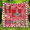 Detroit Red Wings Hockey Full Size Quilt Bed Set - Best Gifts for Sports Fans