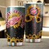 Detroit Red Wings NHL Tumbler with Sunflower Design