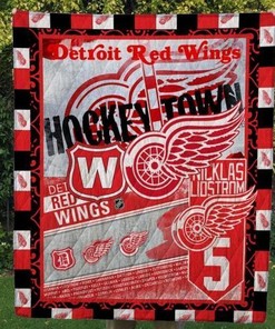 Detroit Redwings Fan Quilt Bedding Set for Hockey Lovers