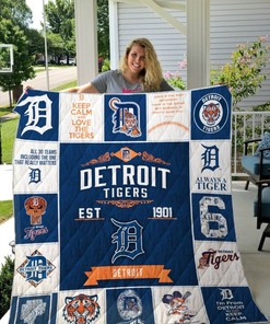 Detroit Tigers EST 1901 Detroit Quilt Bedding Set - Show Your Fandom in Style
